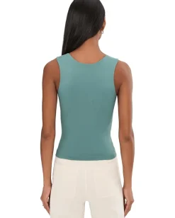 Free People Clean Lines Muscle Cami Mineral Blue Outlet