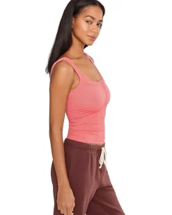 Free People Clean Slate Henley Radiant Watermelon Discount