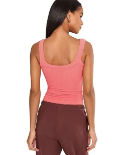 Free People Clean Slate Henley Radiant Watermelon Discount