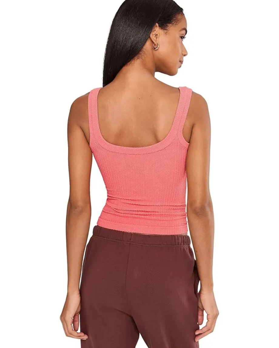 Free People Clean Slate Henley Radiant Watermelon Discount