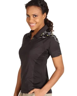 adidas Golf ClimaCool Orchid Print Polo Black/Violet/Metric Yellow/Violet Hot