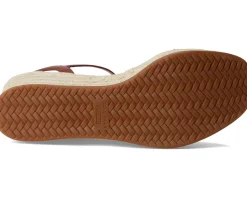 Cole Haan Cloudfeel Keeton Espadrille Flatforms Tan Raffia/Dark Cuoio Leather Online