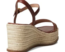 Cole Haan Cloudfeel Keeton Espadrille Flatforms Tan Raffia/Dark Cuoio Leather Online