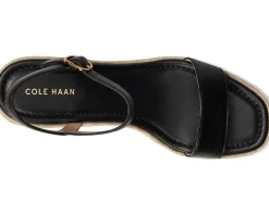 Cole Haan Cloudfeel Keeton Espadrille Flatforms Black Leather Online