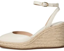 Cole Haan Cloudfeel Kyra Espadrille Wedges Ivory Leather Hot