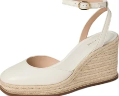 Cole Haan Cloudfeel Kyra Espadrille Wedges Ivory Leather Hot
