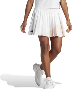 adidas Clubhouse Pleated Tennis Skirt White/Wonder Quartz