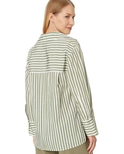 Women Vince Coast Stripe Shaped Collar Pullover