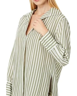 Women Vince Coast Stripe Shaped Collar Pullover