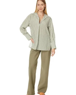 Women Vince Coast Stripe Shaped Collar Pullover