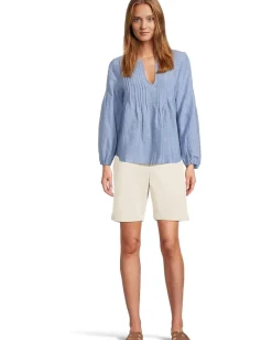 Tommy Bahama Coastalina Pintuck Peasant Top Buccaneer Blue