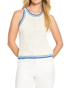 NIC+ZOE Coastline Knit Tank Cream Multi New