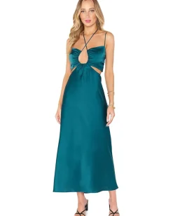 Show Me Your Mumu Codie Cutout Dress Jade Luxe Satin Online