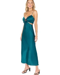 Show Me Your Mumu Codie Cutout Dress Jade Luxe Satin Online