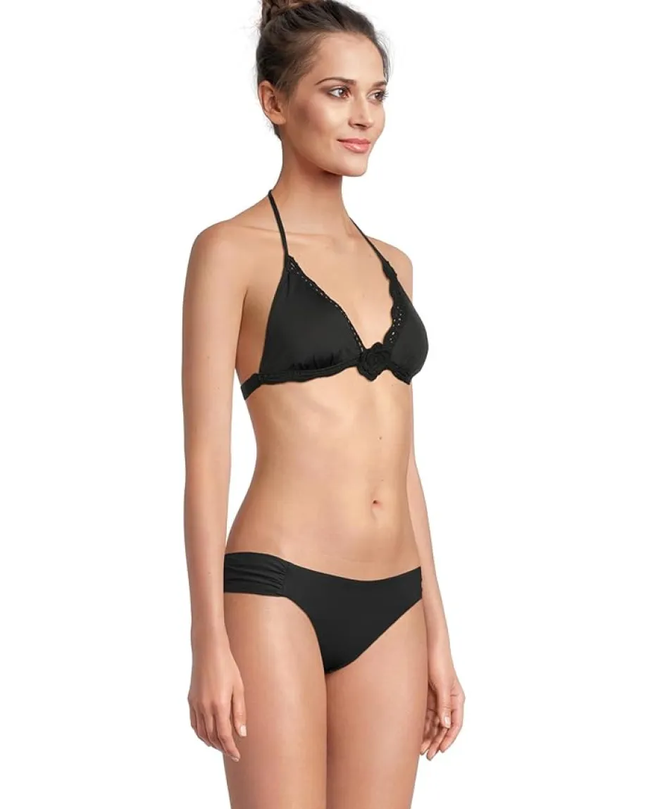 Women BECCA Colette Crochet Flower Halter Top