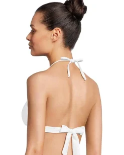 Women BECCA Colette Crochet Flower Halter Top