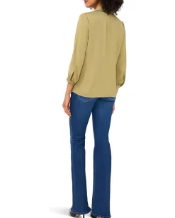 Women Vince Camuto Collared V-Neck Long Sleeve Blouse
