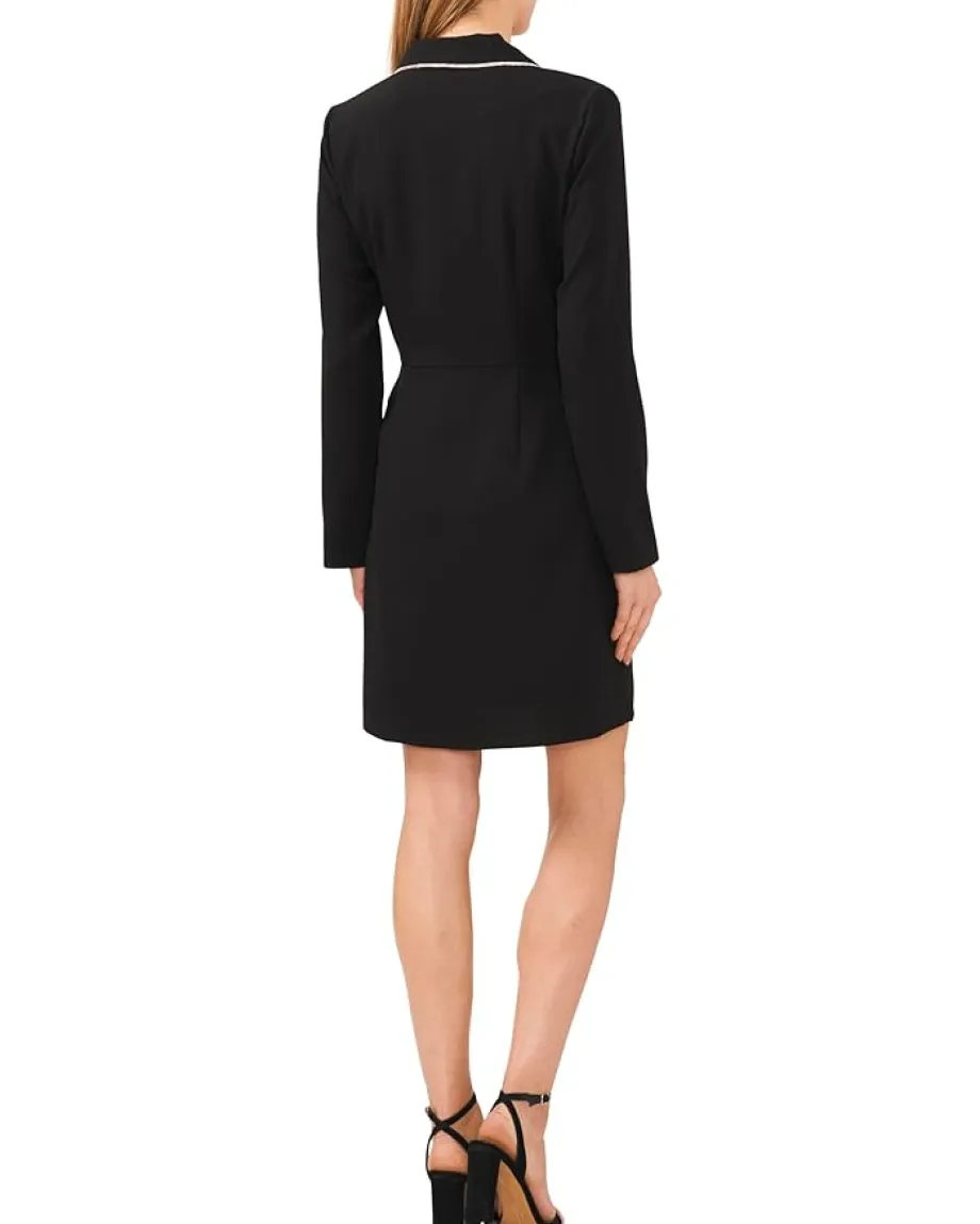 CeCe Collared Wrap Dress Rich Black Best