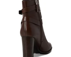 Women Lauren Ralph Lauren Collins Calfskin Bootie Heel