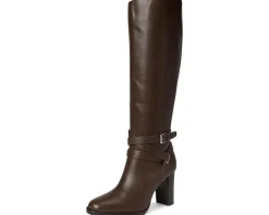 Women Lauren Ralph Lauren Collins Calfskin Tall Boots Heel