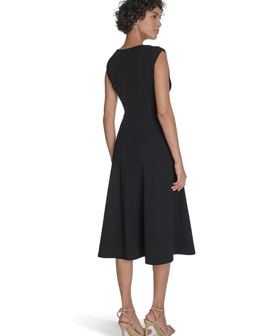 Women Calvin Klein Color Block Cap Sleeve Aline