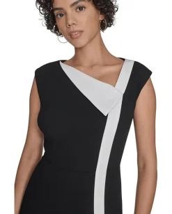 Women Calvin Klein Color Block Cap Sleeve Aline