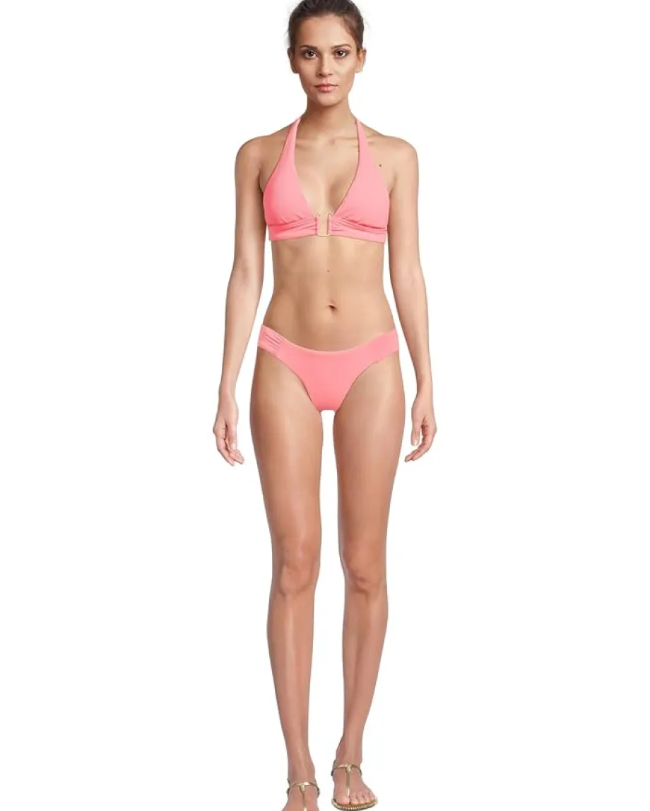 BECCA Color Code Adela Shirred Tab Hipster Bottom Coral Reef New