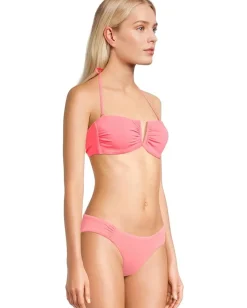 BECCA Color Code Brinley V Wire Bandeau Top Coral Reef Sale