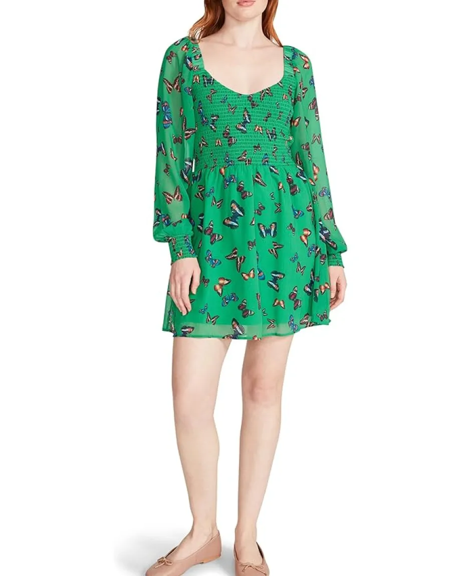 Steve Madden Color Me Lucky Dress Bright Green Clearance