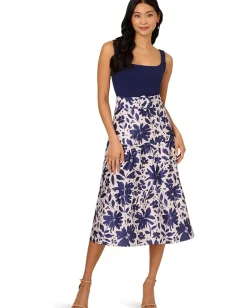 Women Adrianna Papell Combo Printed Ankle Dress