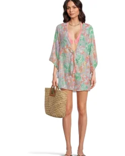 Women BECCA Coral Reef Sheer Chiffon Tunic