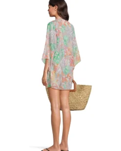 Women BECCA Coral Reef Sheer Chiffon Tunic