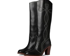 Frye Corinne Tall Deco Stitch Black Hot