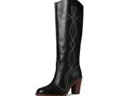 Frye Corinne Tall Deco Stitch Black Hot