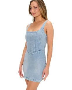 Show Me Your Mumu Corset Mini Dress Misty Morning