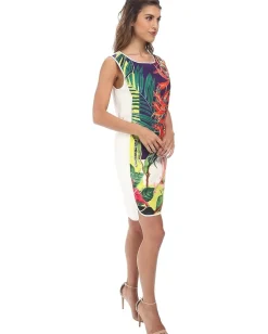 Women Hale Bob Cosmopolitan Jungle Shift Dress w/ Zipper Detail