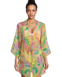 BECCA Costa Bella Chiffon Tunic Cover-Up Multi