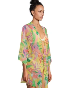 BECCA Costa Bella Chiffon Tunic Cover-Up Multi
