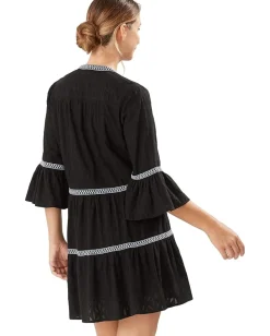 Women Tommy Bahama Cotton Clip Embellished Tier Dress