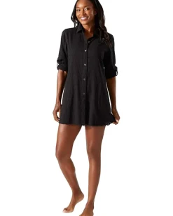 Women Tommy Bahama Cotton Clip Jacquard Boyfriend Shirt