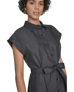 Women Calvin Klein Cotton Floral Border Midi