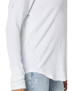 Mod-o-doc Cotton Modal Thermal Long Sleeve V-Neck Tunic White