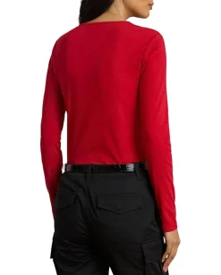 Women Lauren Ralph Lauren Cotton-Blend Long-Sleeve Top