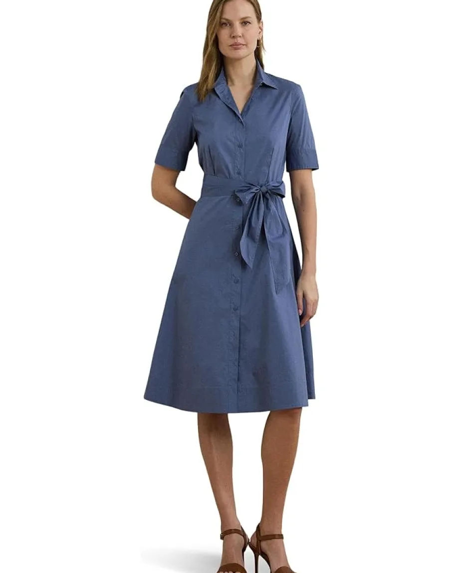 Women Lauren Ralph Lauren Cotton-Blend Shirtdress
