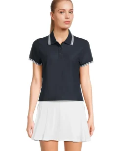 Beyond Yoga Country Club Polo Tee Nocturnal Navy Discount
