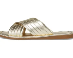 Women Seychelles Courage Metallic Leather Slide Sandal