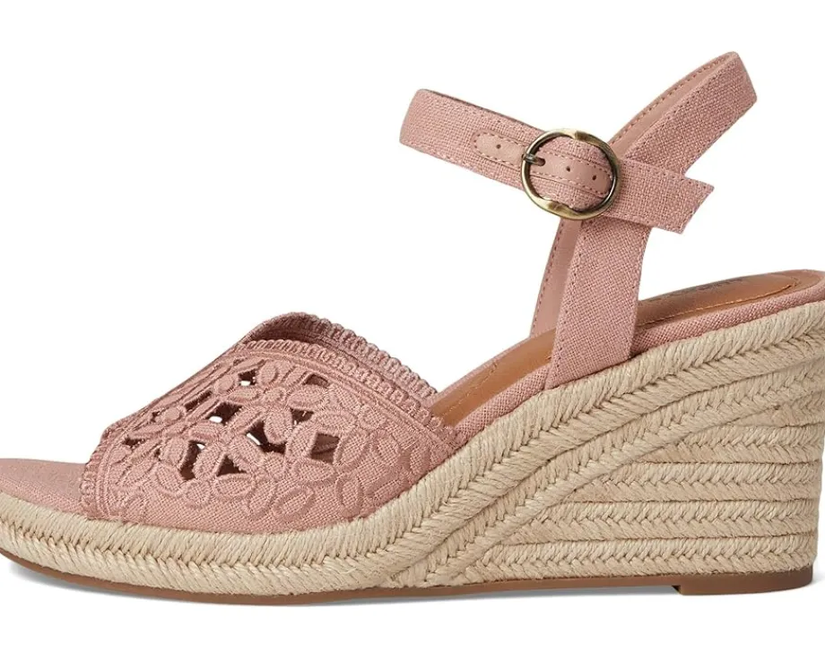 Women Lucky Brand Coyna Floral Espadrille Wedge Sandals