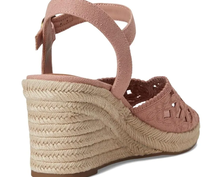 Women Lucky Brand Coyna Floral Espadrille Wedge Sandals