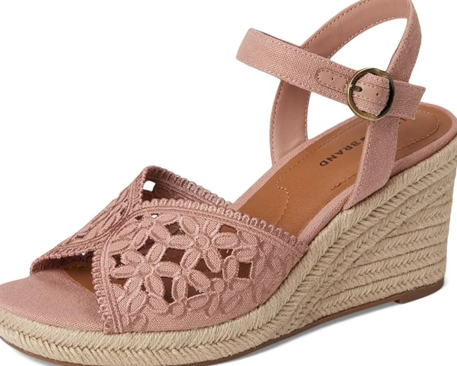Women Lucky Brand Coyna Floral Espadrille Wedge Sandals