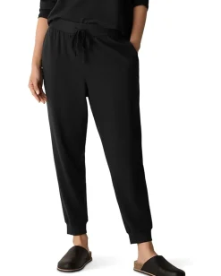 Women Eileen Fisher Cozy Brushed Terry Hug Ankle Track Pants